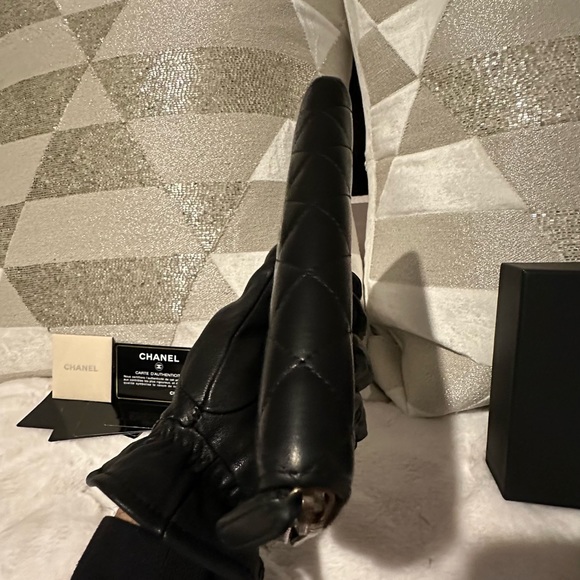 AUTH CHANEL Matelasse Lamb Skin Wallet Coco Mark purse Black - Picture 8 of 17